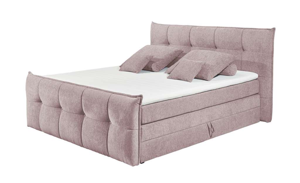 uno Boxspringbett mit Bettkasten Frida ¦ rosa/pink Betten > Boxspringbetten > Boxspringbetten 180x200 - Höffner