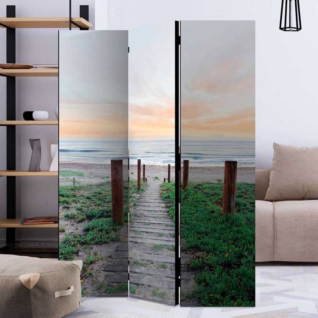 Foto Paravent blickdicht und beidseitig bedruckt Strand Motiv