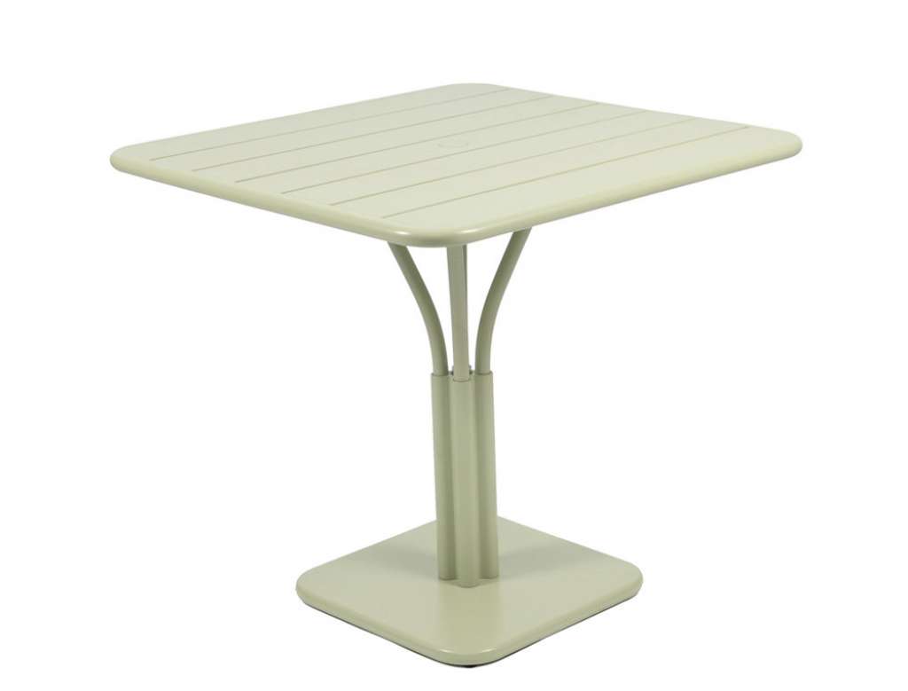Fermob - LUXEMBOURG Tisch mit Säulenfuß - 65 Lindgrün matt - outdoor