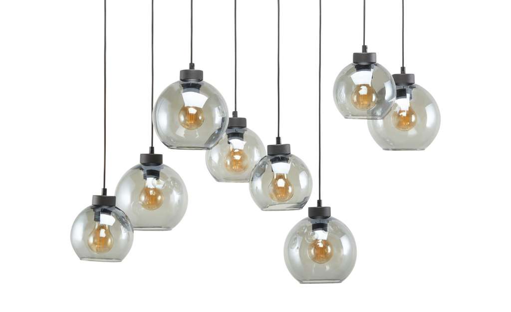Pendelleuchte, 8-flammig, schwarz/graphitfarben ¦ schwarz Lampen & Leuchten > Innenleuchten > Pendelleuchten - Höffner