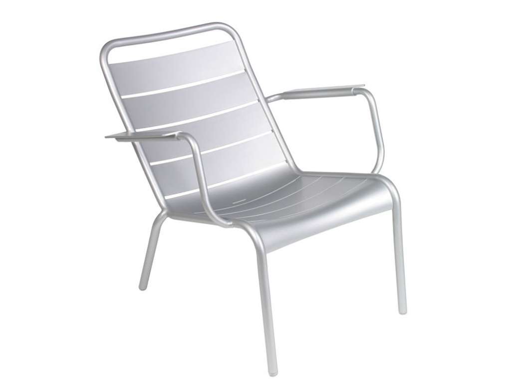 Fermob - LUXEMBOURG Niedriger Sessel - 38 Metallgrau satiniert - outdoor