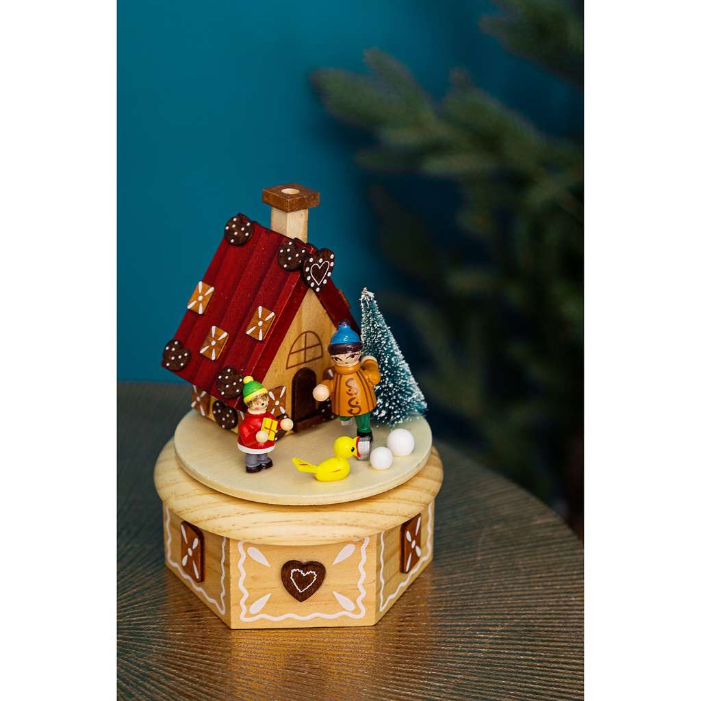 home24 Dekofigur Spieluhr mit Knusperhaus
