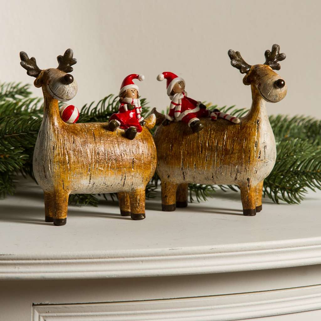 home24 Dekofigur Rentier (2er-Set)