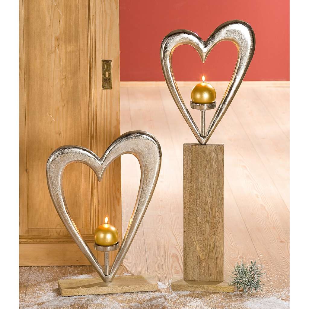 home24 Standrelief Herzleuchter