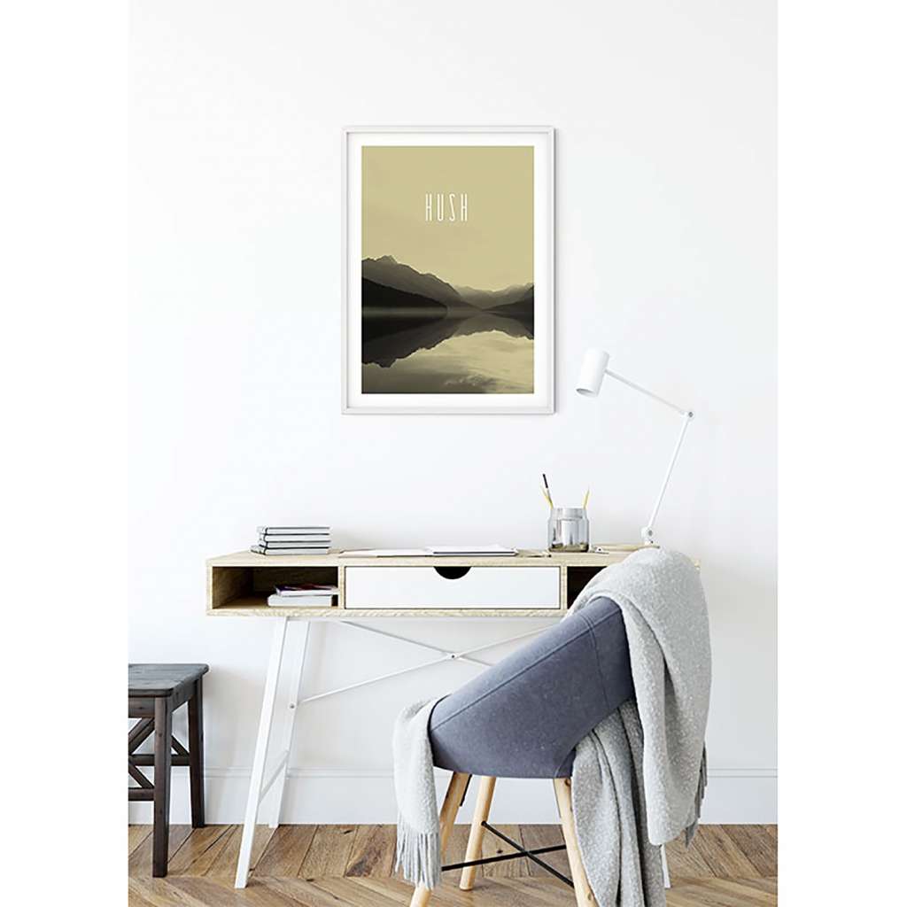 home24 Wandbild Word Lake Hush