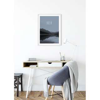 home24 Wandbild Word Lake Hush