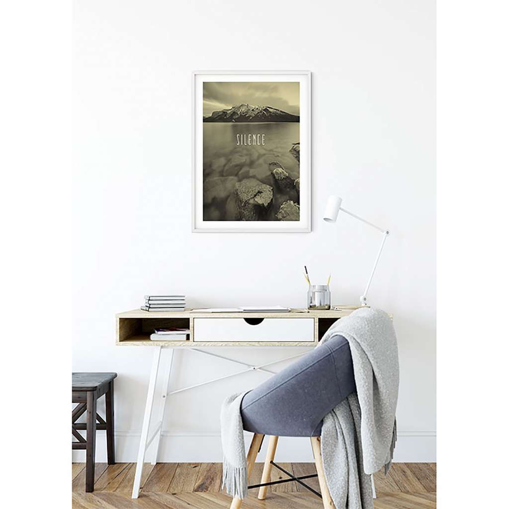 home24 Wandbild Word Lake Silence