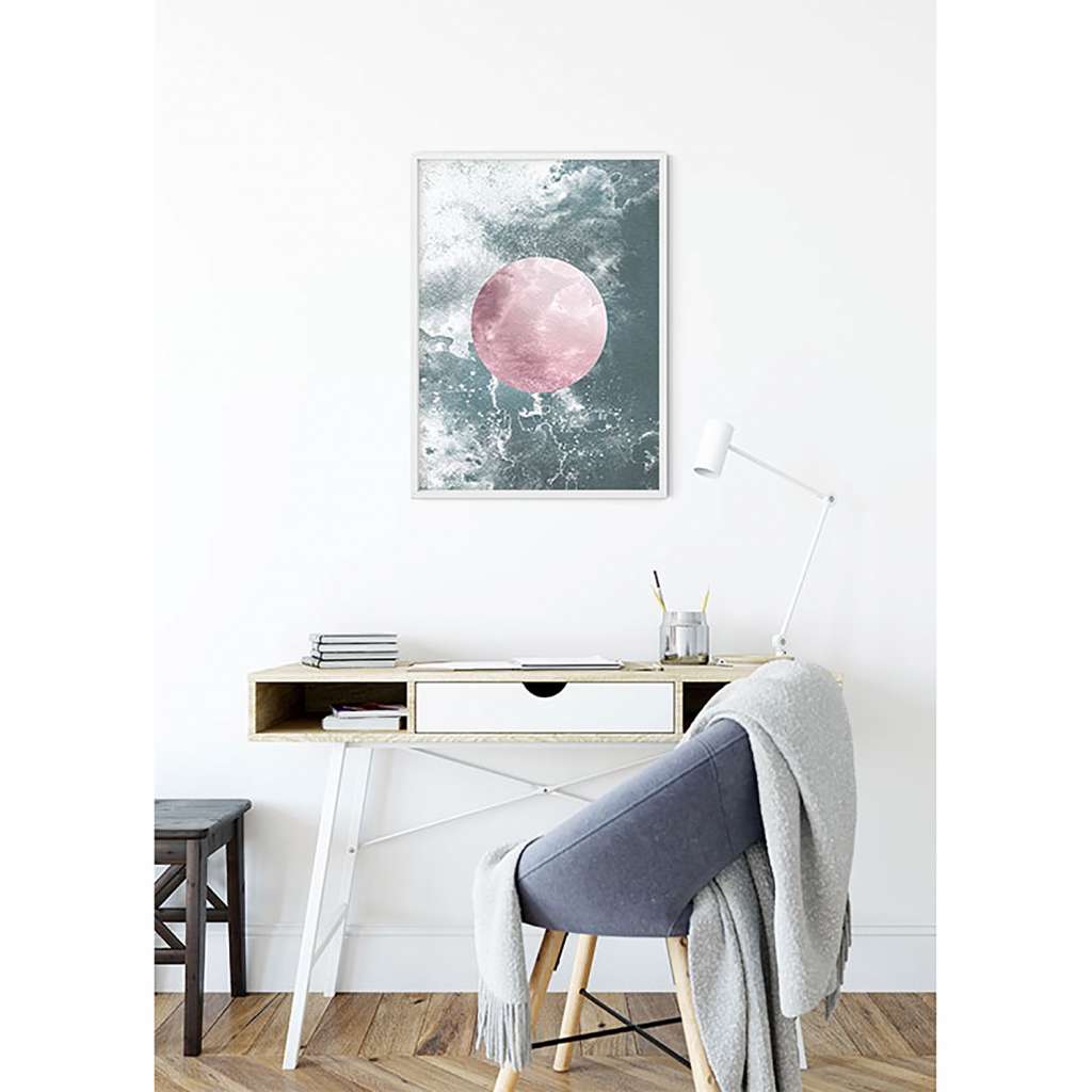 home24 Wandbild Solum Aqua