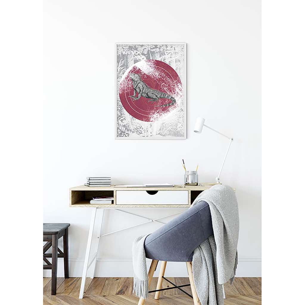 home24 Wandbild Iguana Circle
