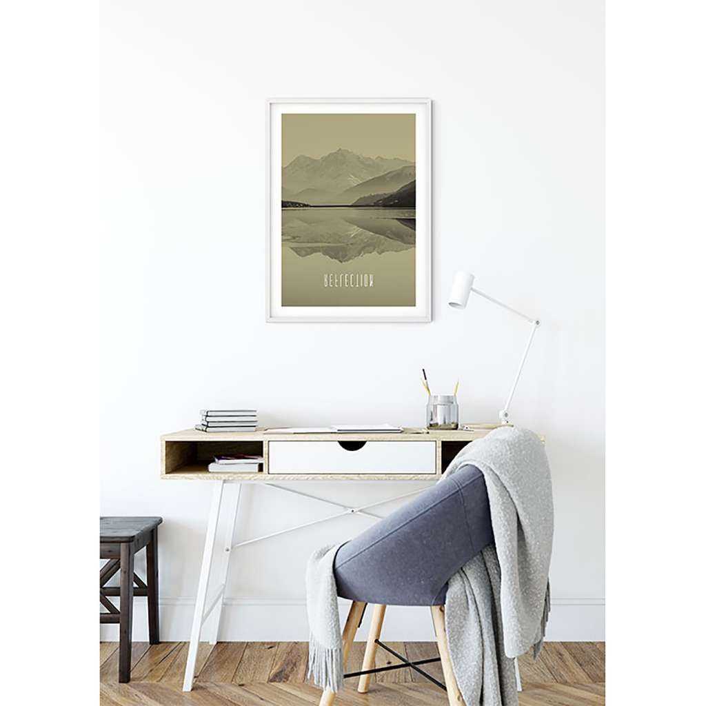 home24 Wandbild Word Lake Reflection