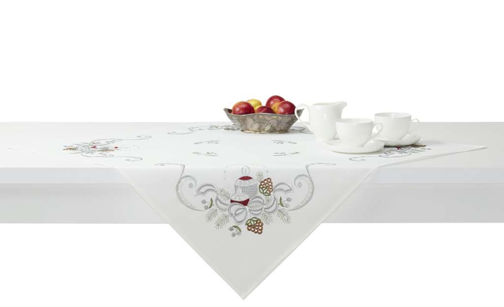 Mitteldecke  Kugel, Kerzen ¦ mehrfarbig ¦ 100% Polyester Heimtextilien > Tischwäsche > Tischdecken - Höffner