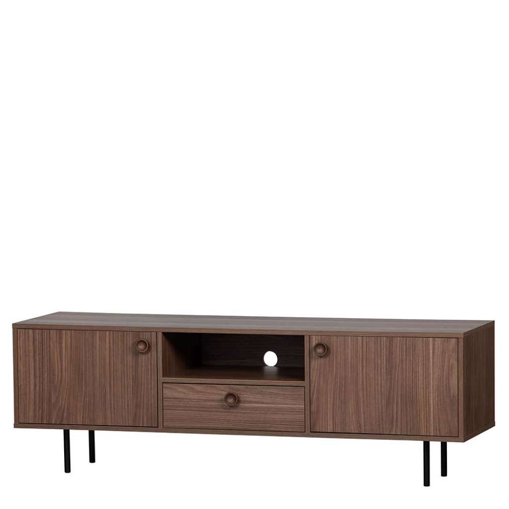Fernseh Unterschrank im Retrostil Walnussfarben