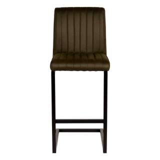 Barstuhl in Oliv Grün und Schwarz 66 cm Sitzhöhe