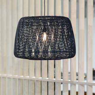 Bambus Hängelampe in Schwarz Skandi Design