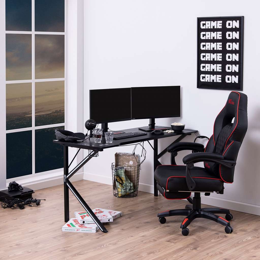 home24 LED Gaming Tisch Evinston II