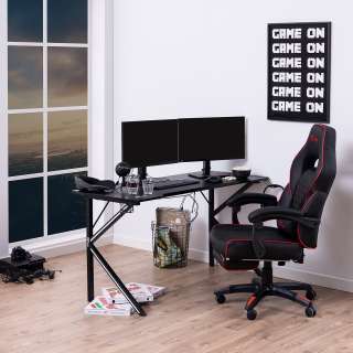 home24 LED Gaming Tisch Evinston II