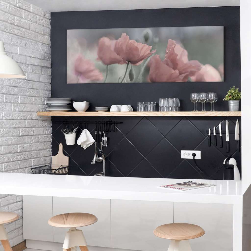 home24 Leinwandbild Malerische Mohnblumen I