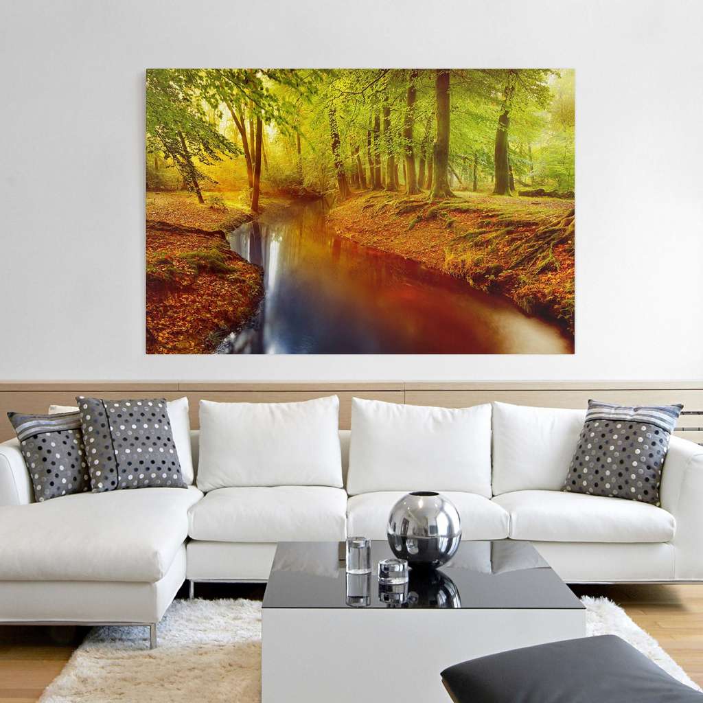 home24 Leinwandbild Herbstwald I