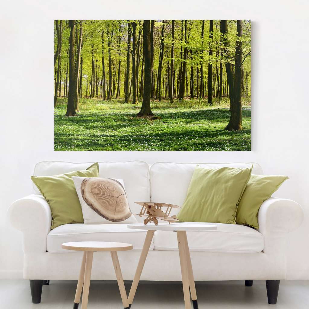 home24 Leinwandbild Waldwiese I