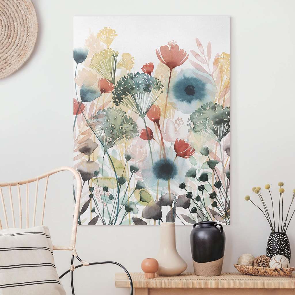 home24 Leinwandbild Wildblumen im Sommer III