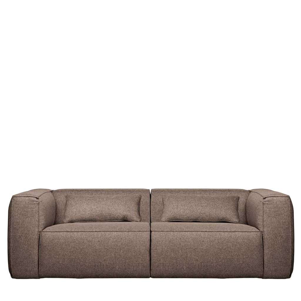 Stoffbezug Sofa in Taupe drei Sitzplätzen