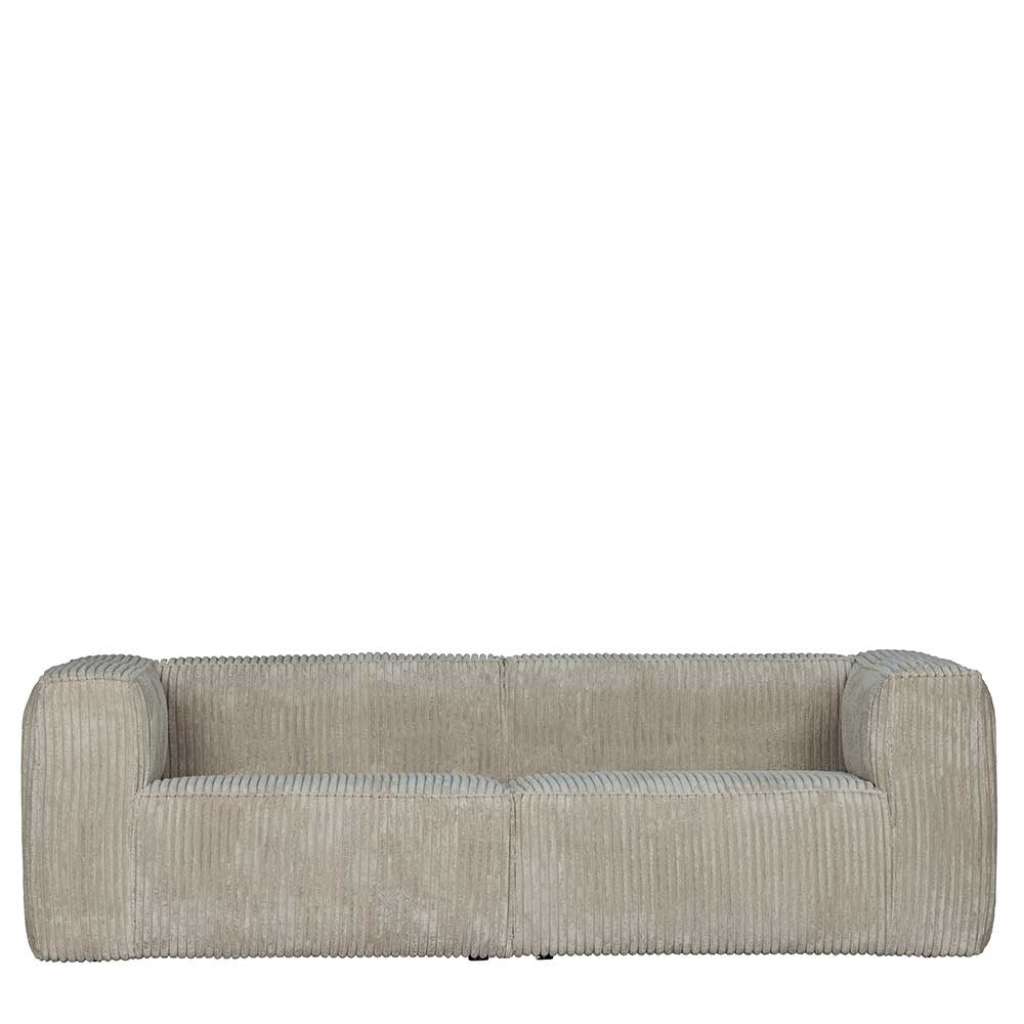 Breitcord Couch in Beigegrau 66 cm Sitztiefe