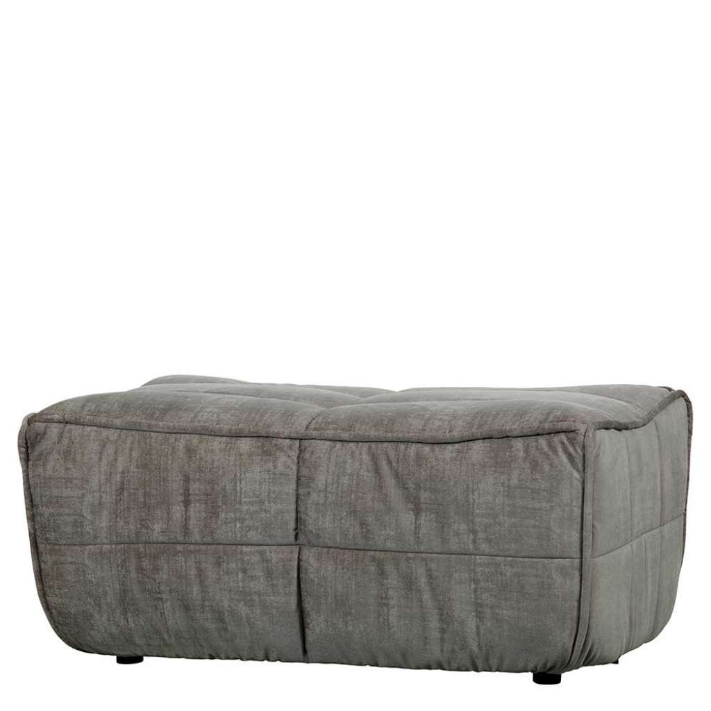 Couchhocker modern mit Bezug aus Samt Grau