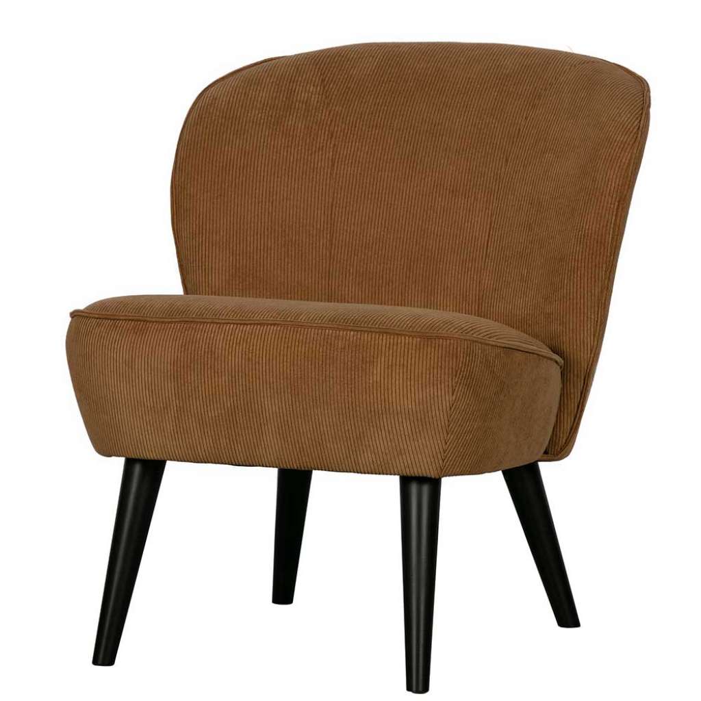 Cocktailsessel klein im Retrostil Cord Bezug