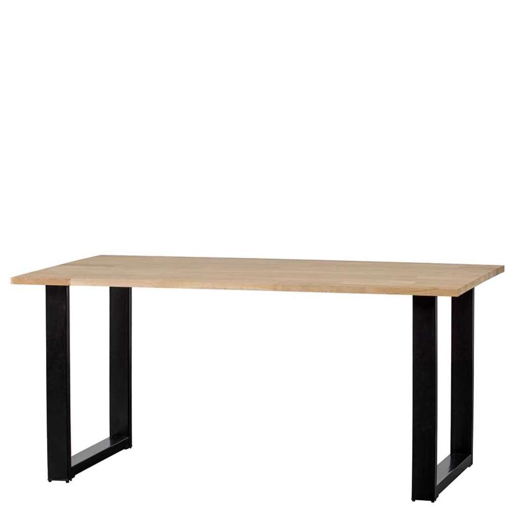 Esszimmer Tisch Eiche naturbelassen Metall Bügelgestell