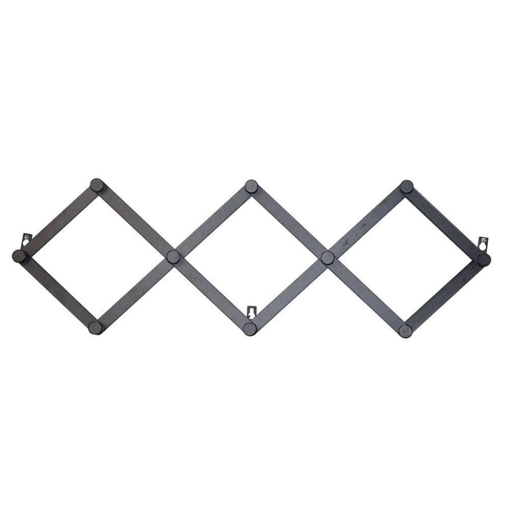 Hängegarderobe Metall ausziehbar Schwarz