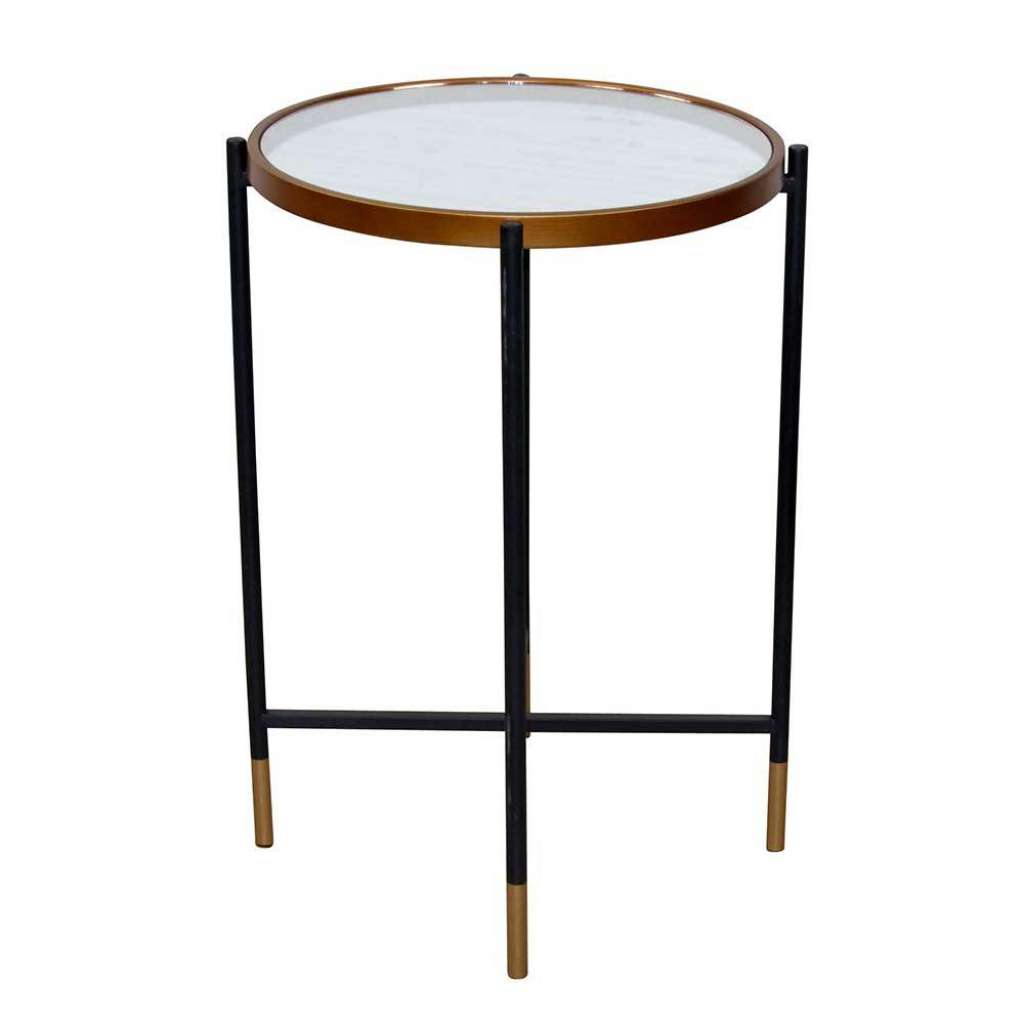 Runder Beistelltisch in modernem Design Spiegelglas Platte