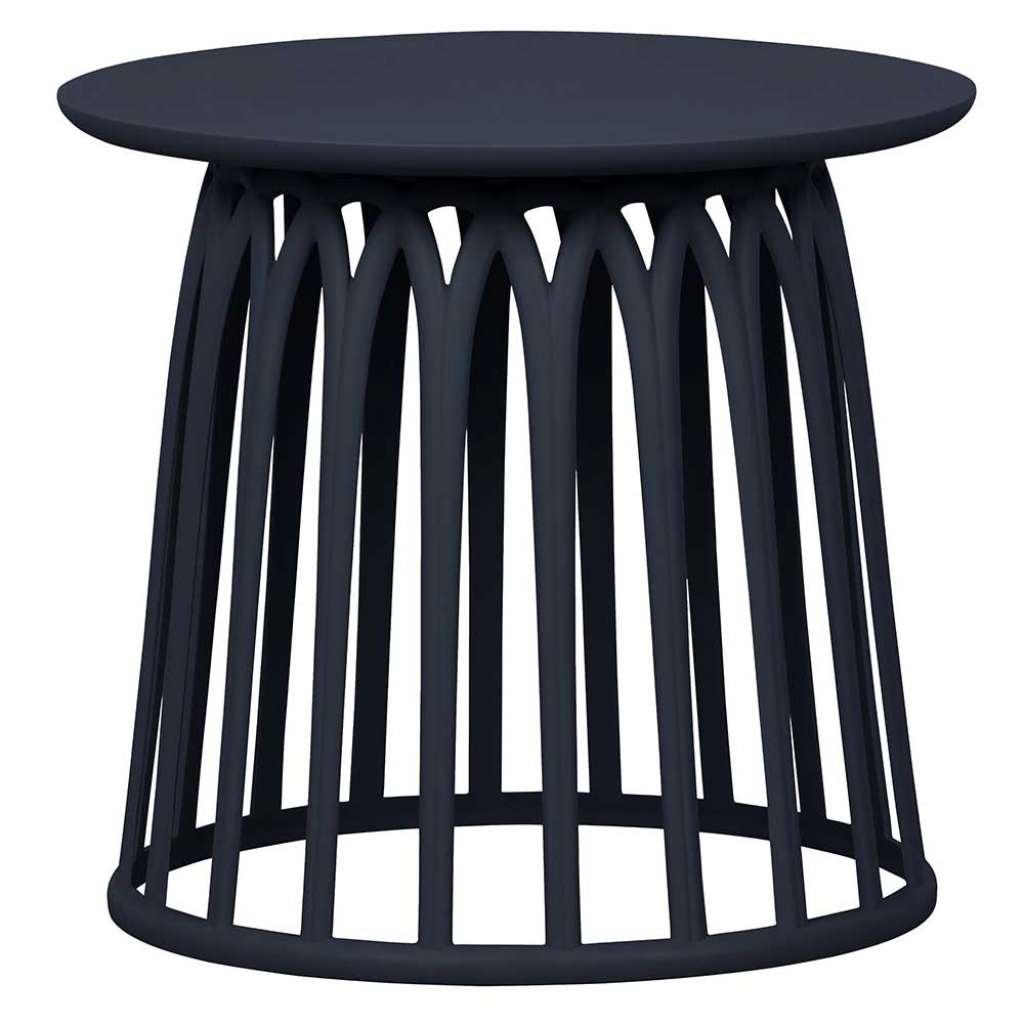 Outdoor Beistelltische aus Kunststoff Blauschwarz (zweiteilig)