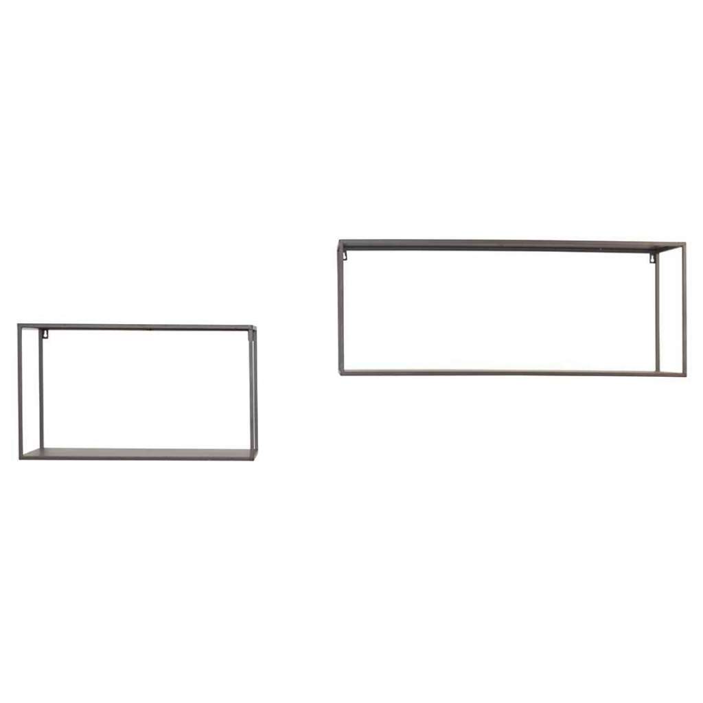 Metall Regale zur Wandmontage rechteckig (zweiteilig)