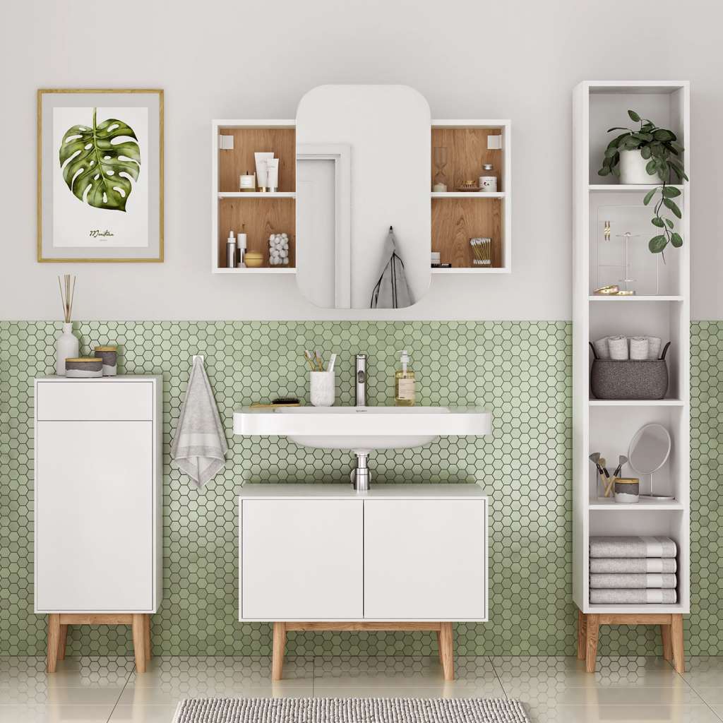 home24 Badezimmerset Lindholm VII (4-teilig)