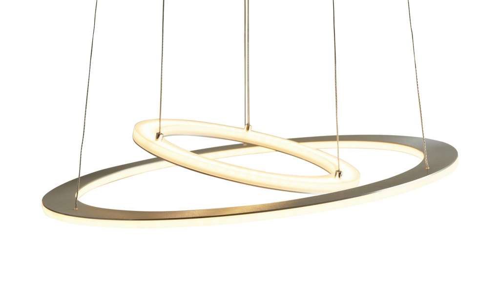 LED-Pendelleuchte, Nickel matt/ chrom abgesetzt ¦ silber Ø: 50 Lampen & Leuchten > Innenleuchten > Pendelleuchten - Höffner
