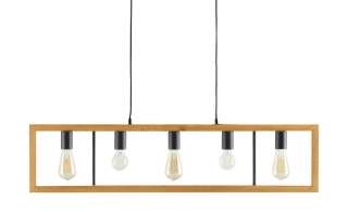 Trio Pendelleuchte, 5-flammig, Naturholz/ schwarz ¦ holzfarben Lampen & Leuchten > Innenleuchten > Pendelleuchten - Höffner