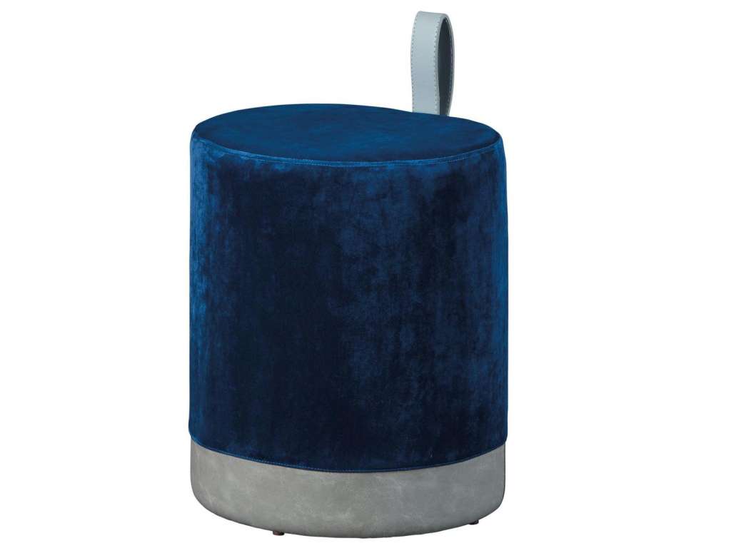 Hocker Osane Samt Blau ¦ blau Polstermöbel > Hocker - Höffner