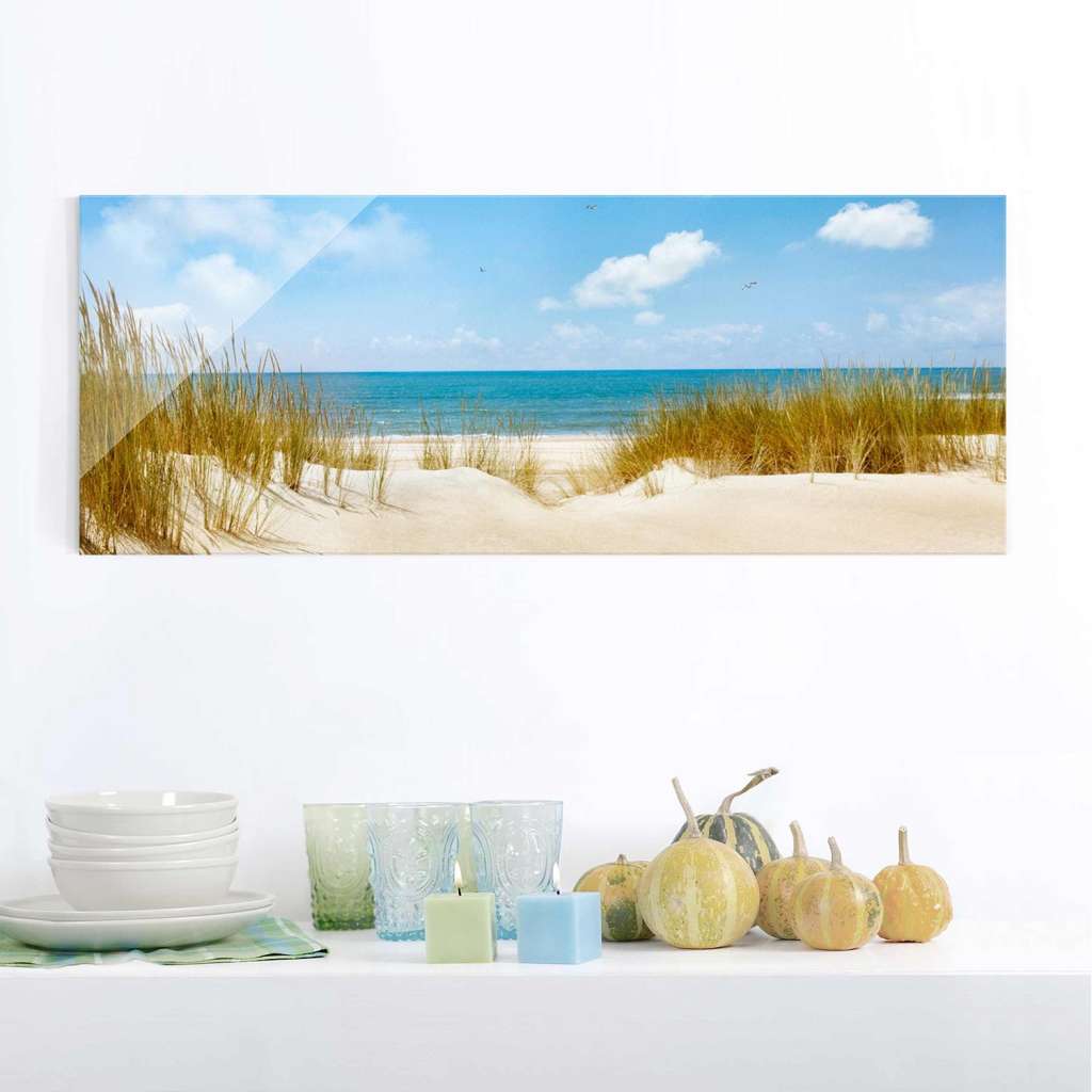 home24 Glasbild Strand an der Nordsee