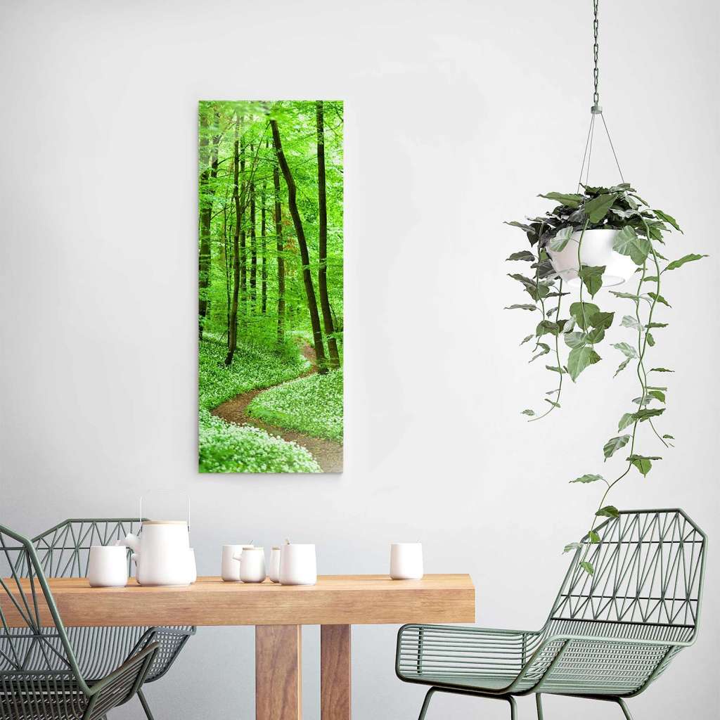 home24 Glasbild Romantischer Waldweg