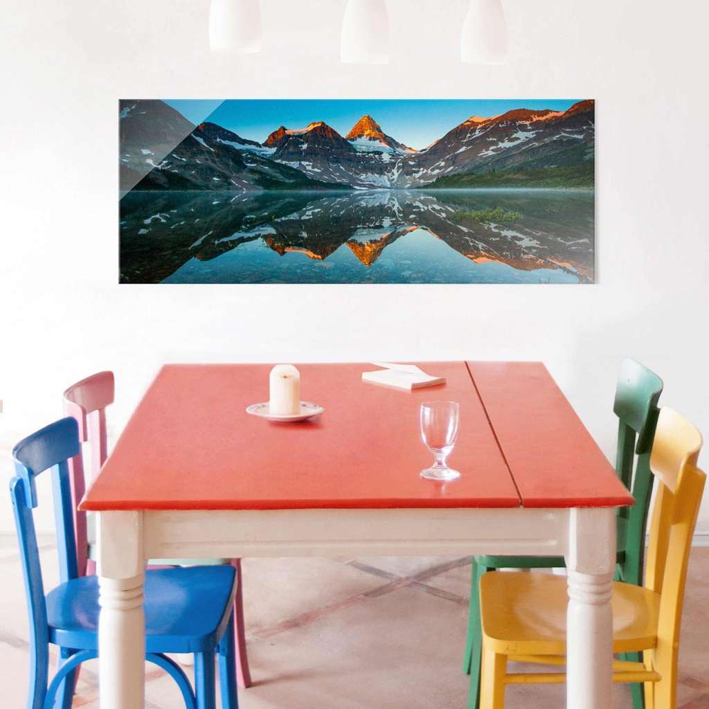 home24 Glasbild Berglandschaft am Lake Magog