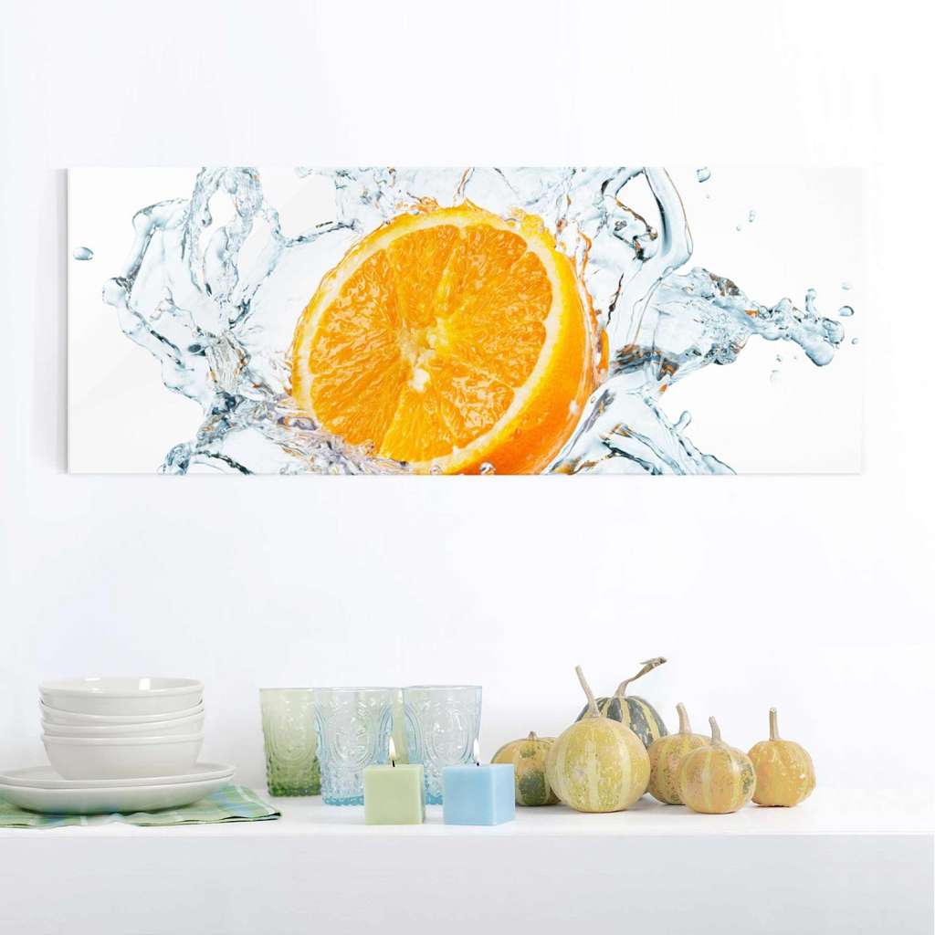 home24 Glasbild Frische Orange