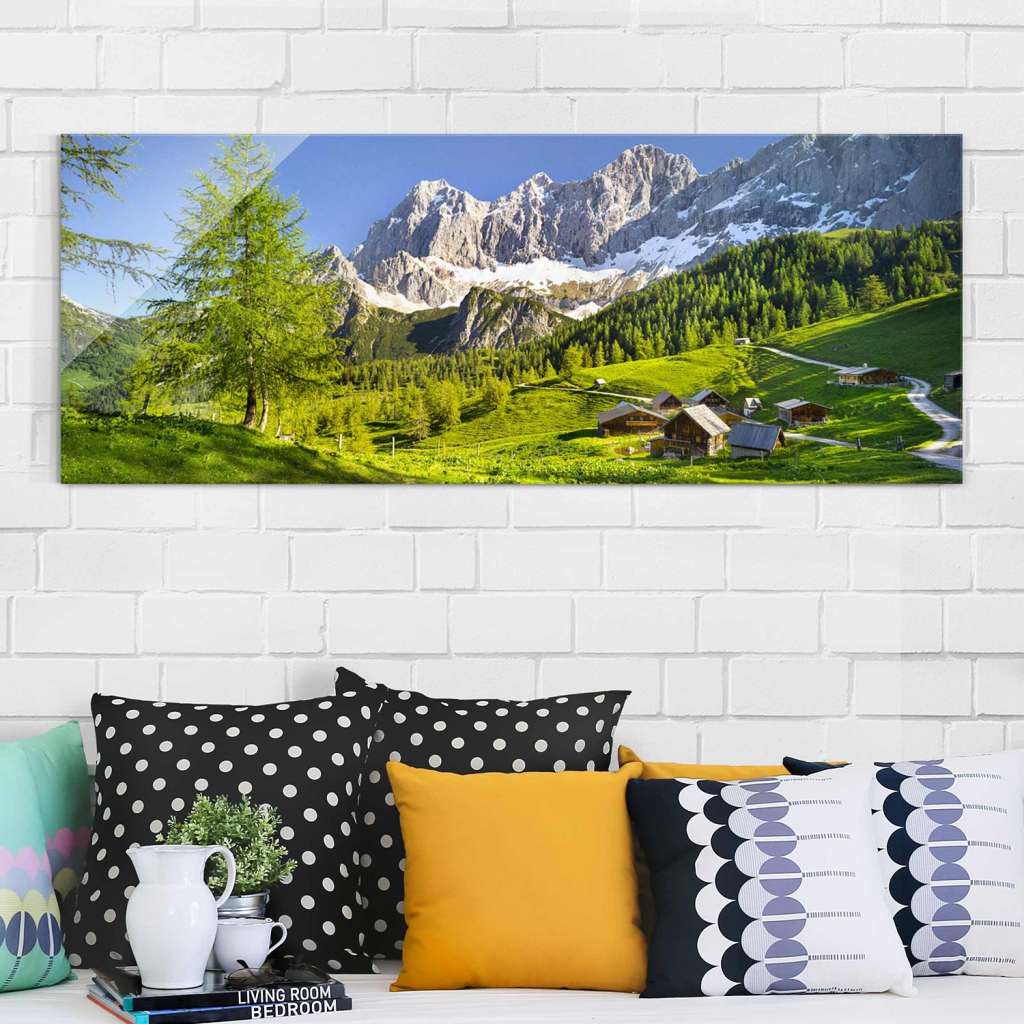 home24 Glasbild Steiermark Almwiese