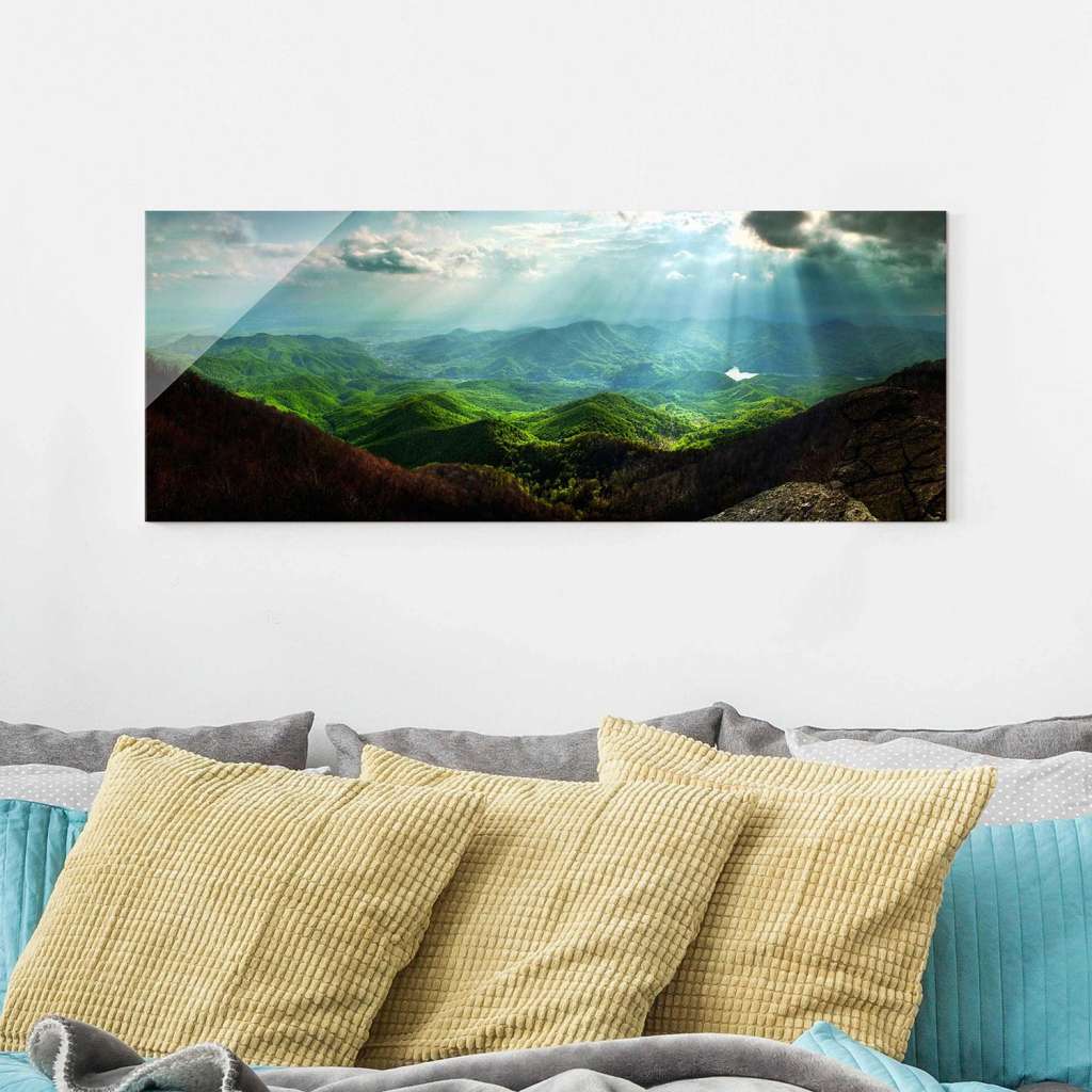 home24 Glasbild Heavenly Ground
