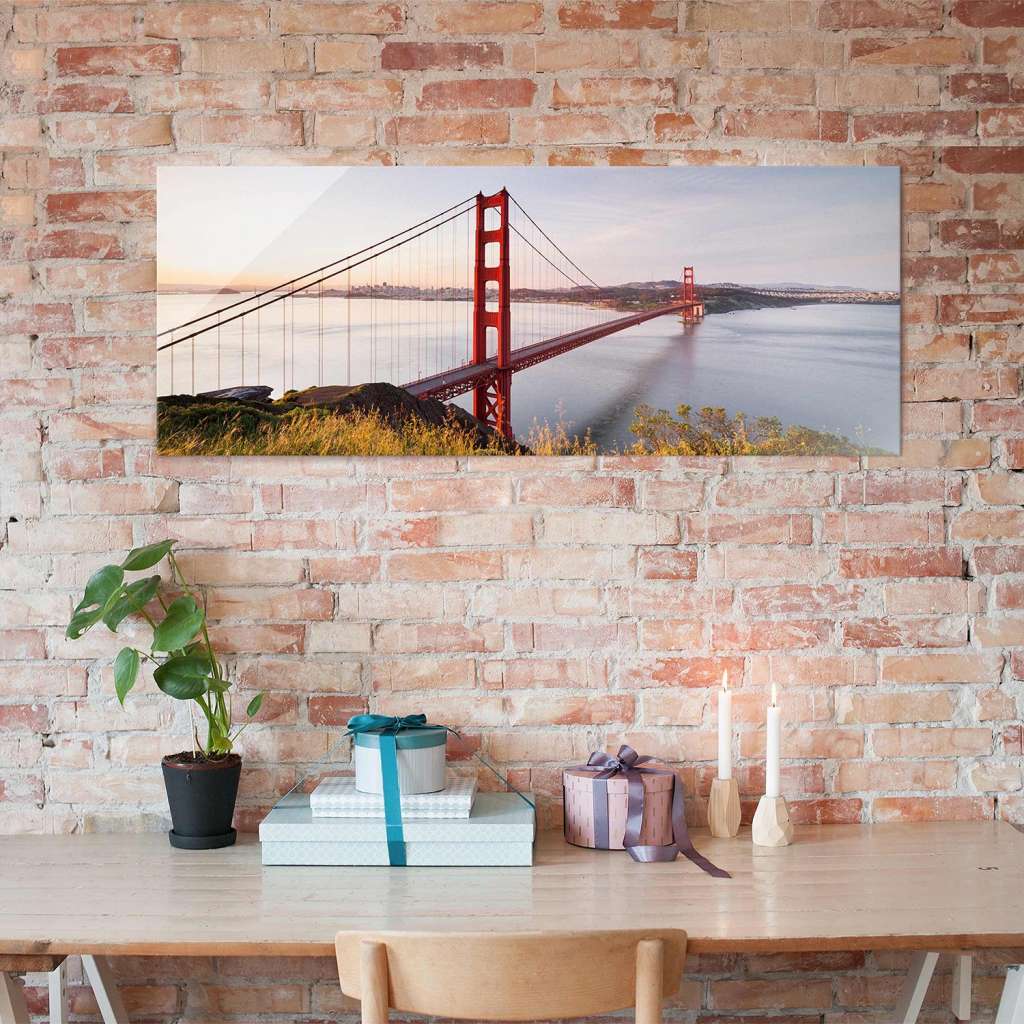 home24 Glasbild Golden Gate Bridge
