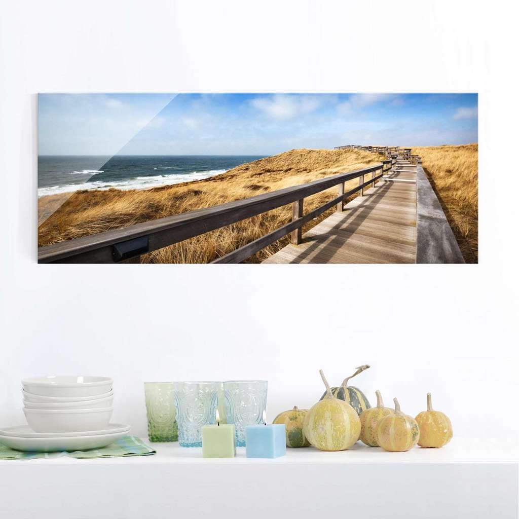 home24 Glasbild Dünenweg an der Nordsee