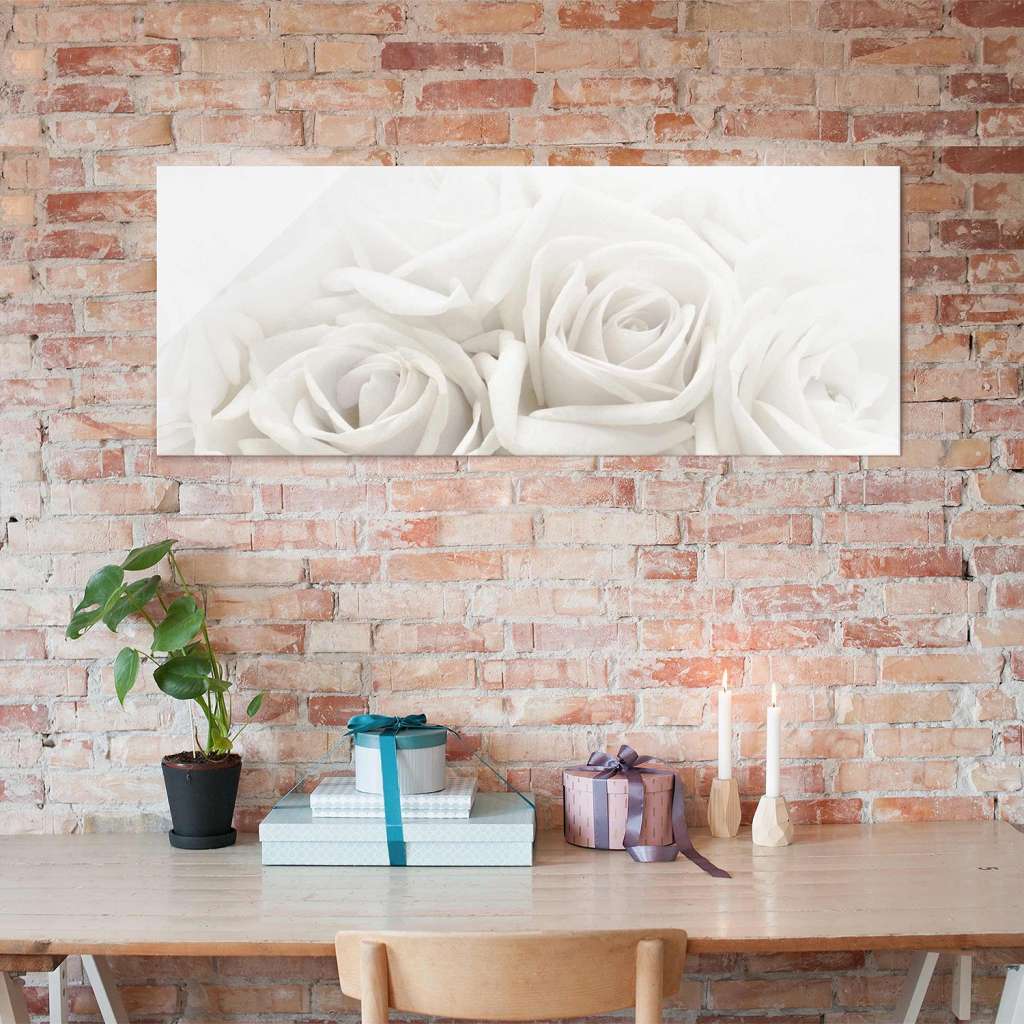 home24 Glasbild Wedding Roses