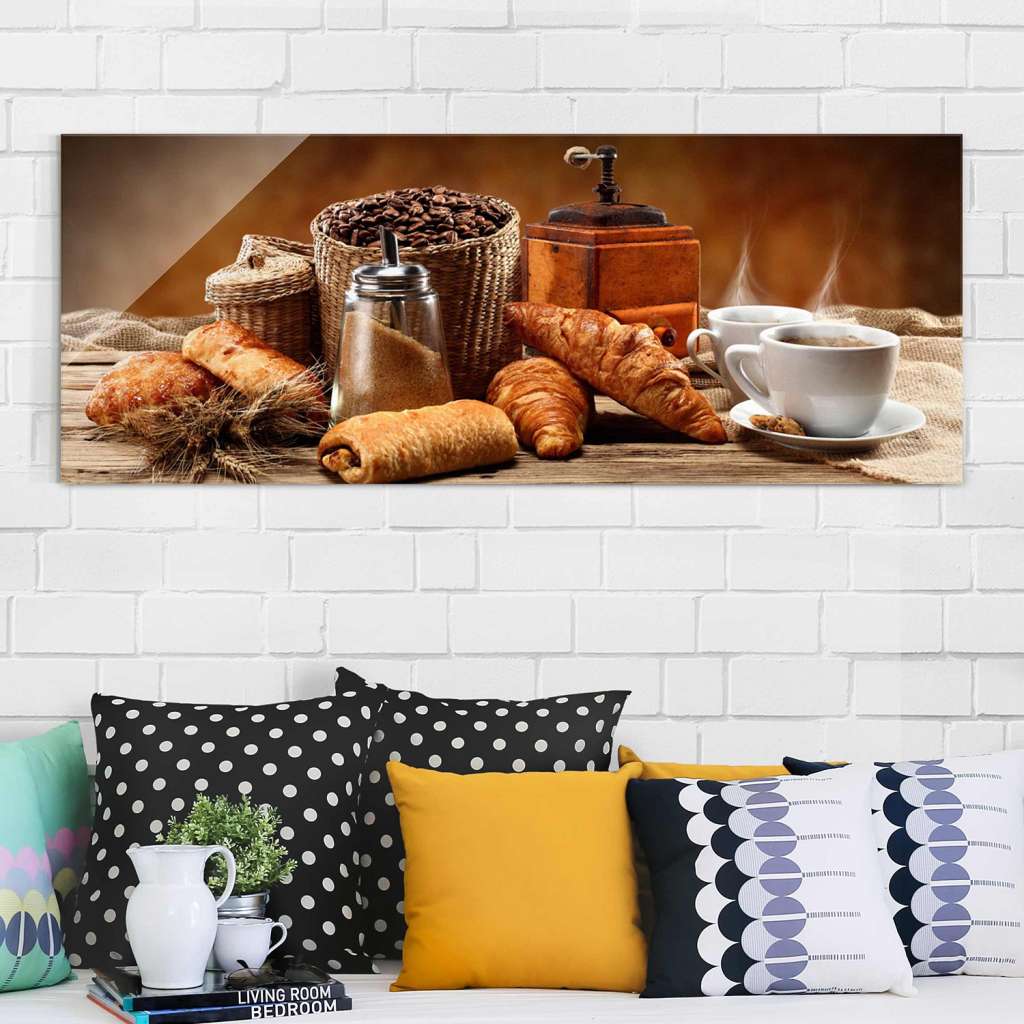 home24 Glasbild Frühstückstisch