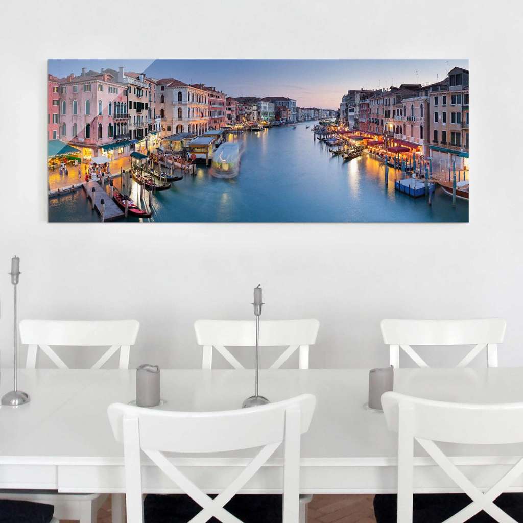 home24 Glasbild Abendstimmung auf Canal Grande