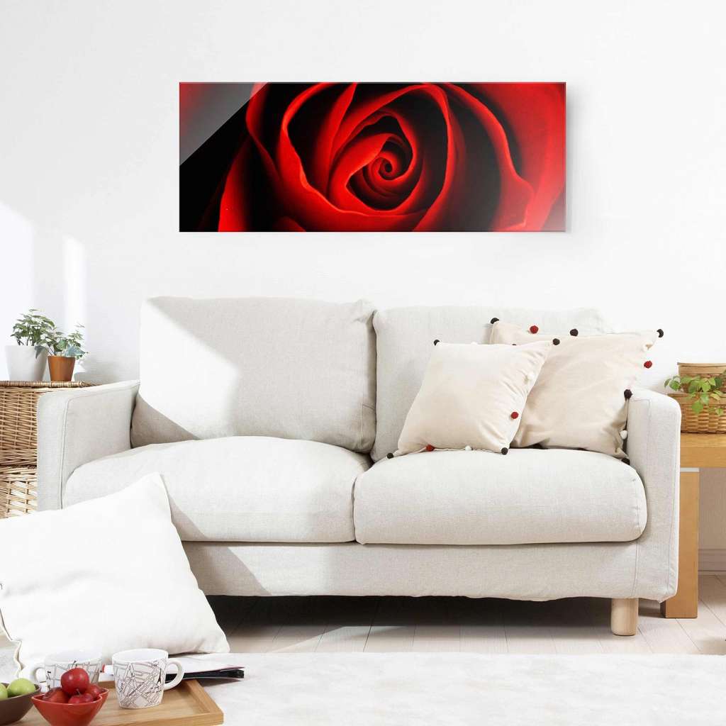 home24 Glasbild Liebliche Rose