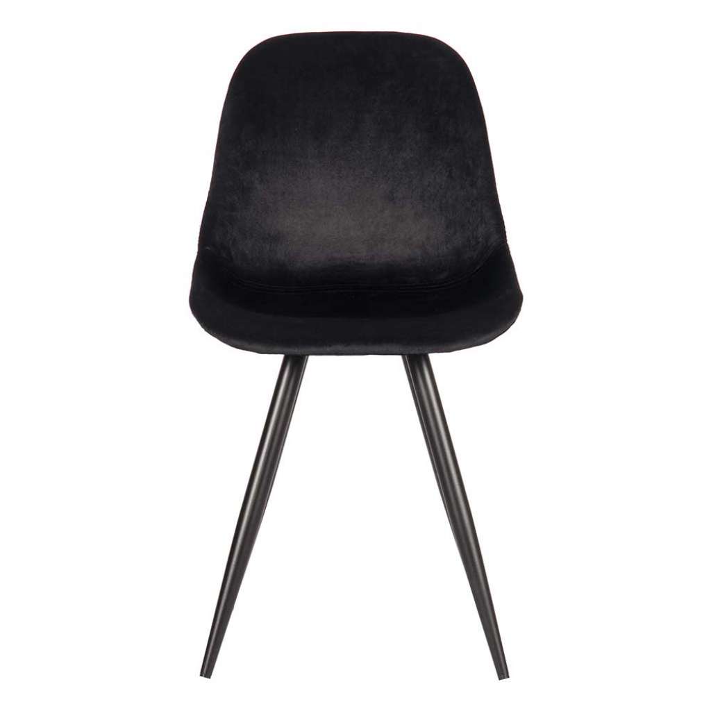 Samt Schalenstühle in Schwarz 49 cm Sitzhöhe